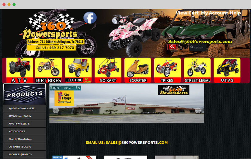 360 Power Sports : Website Design & Development screenshot 1
